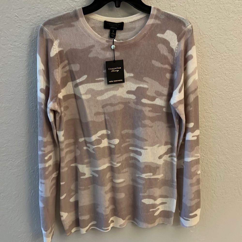 Cashmere camo NWT sweater